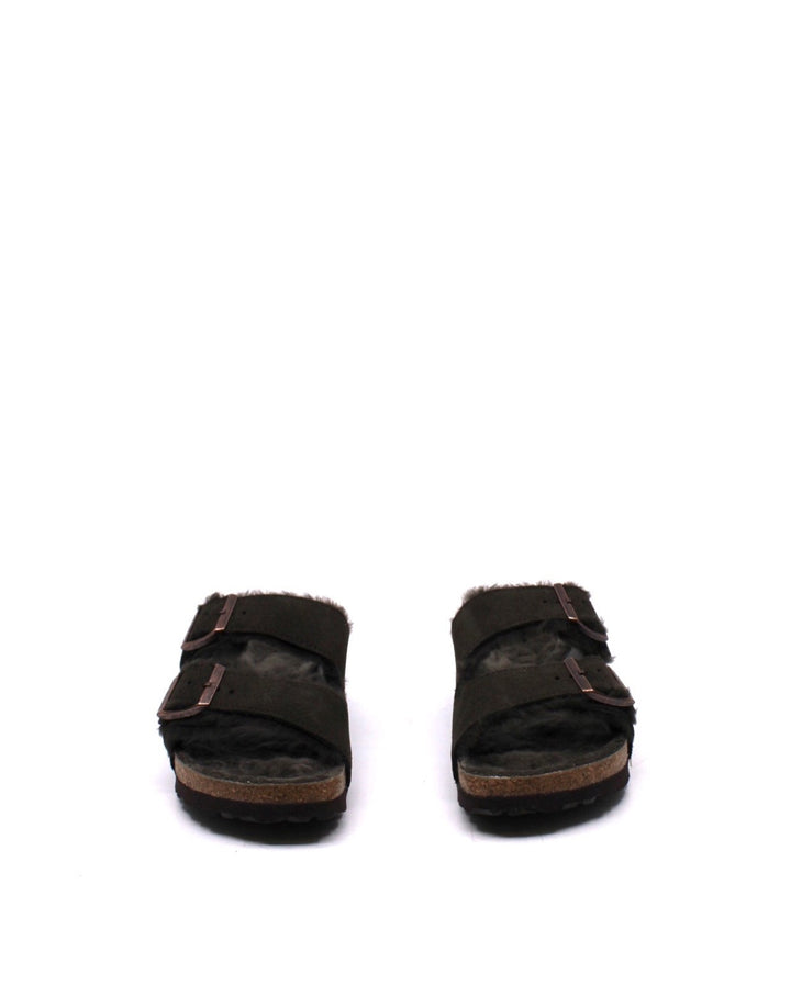 Birkenstock Arizona Shearling Narrow Mocha - Dear Lucy