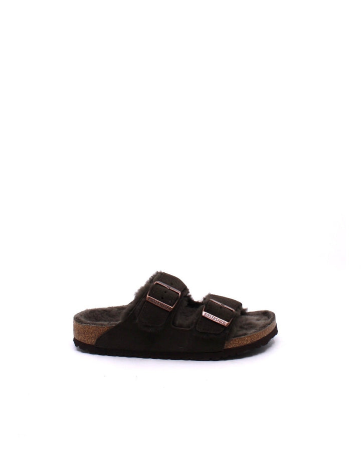 Birkenstock Arizona Shearling Narrow Mocha - Dear Lucy