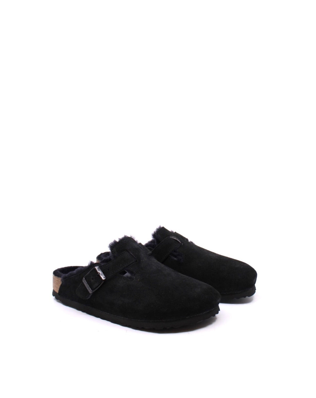 Birkenstock Boston Shearling Black Narrow - Dear Lucy