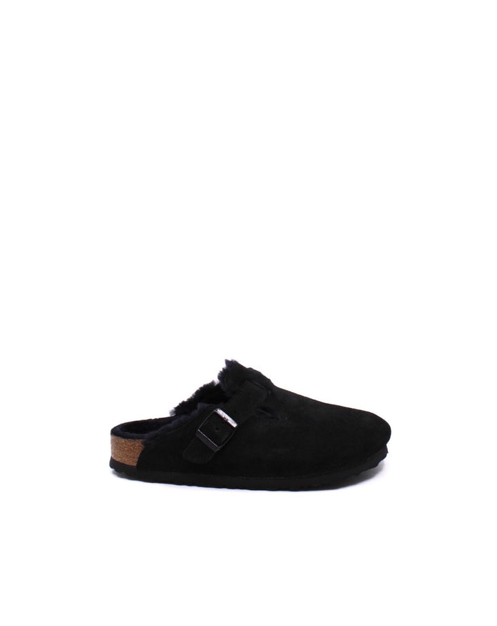 Birkenstock Boston Shearling Black Narrow - Dear Lucy