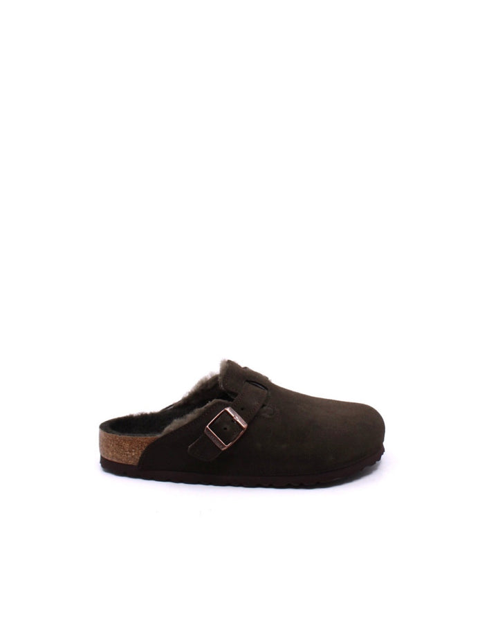 Birkenstock Boston Shearling Mocha Narrow - Dear Lucy