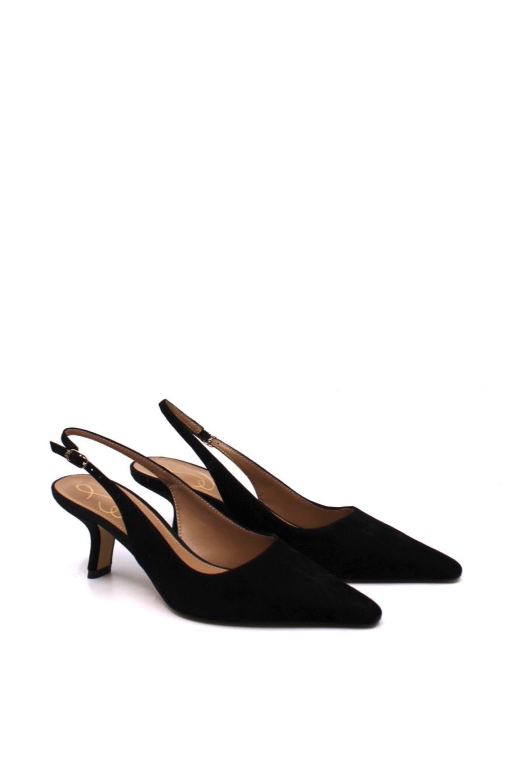 Sam Edelman Bianka Sling Black Luxe Suede Leather - Dear Lucy