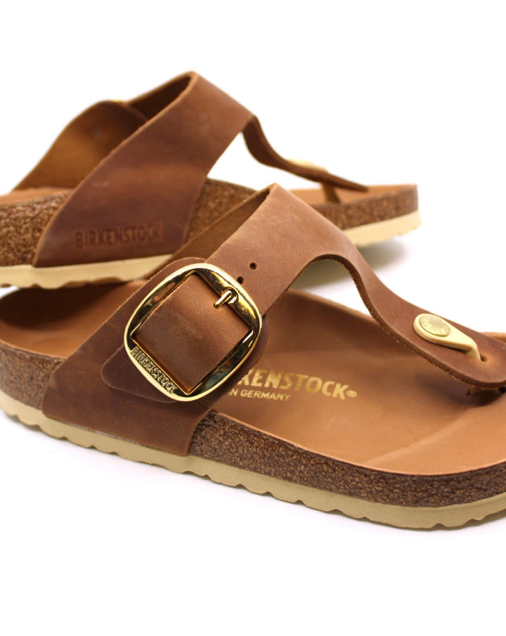 Birkenstock Gizeh Big Buckle Cognac Narrow - Dear Lucy