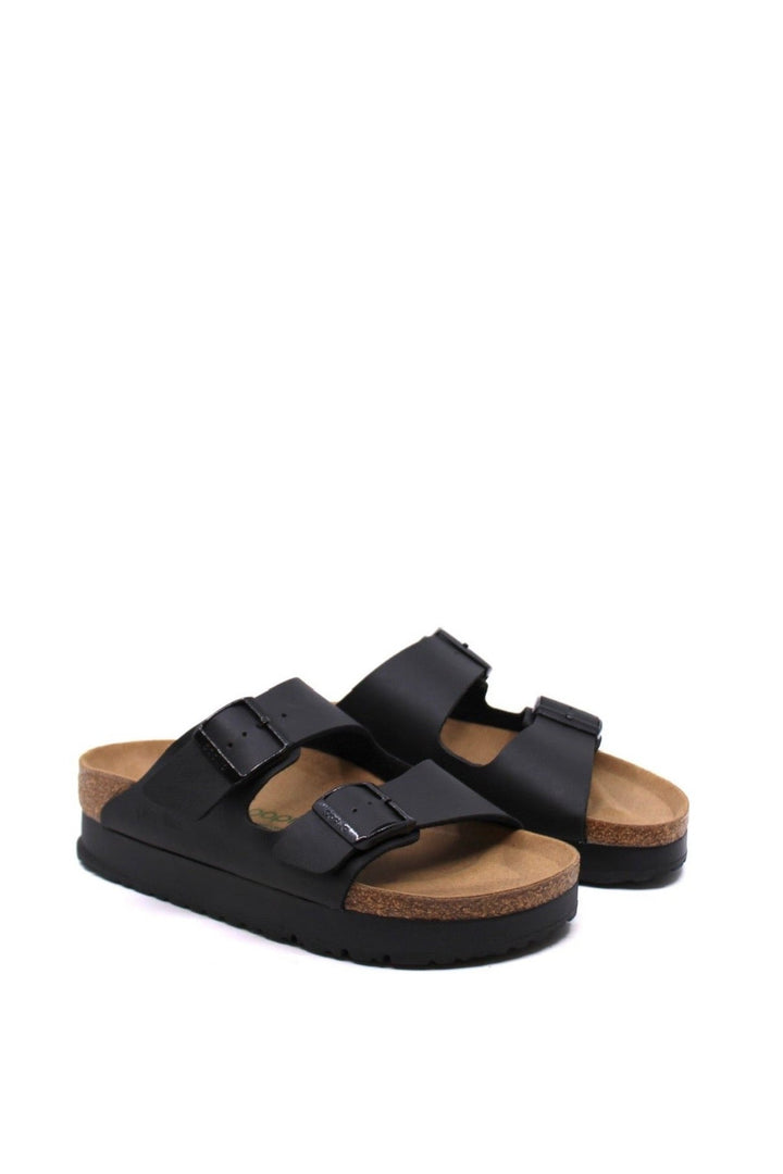 Papillio by Birkenstock Arizona Flex Platform Vegan Black Narrow - Dear Lucy