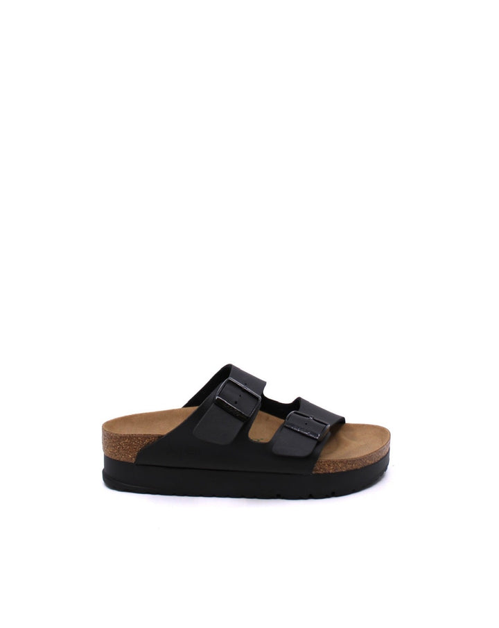 Papillio by Birkenstock Arizona Flex Platform Vegan Black Narrow - Dear Lucy