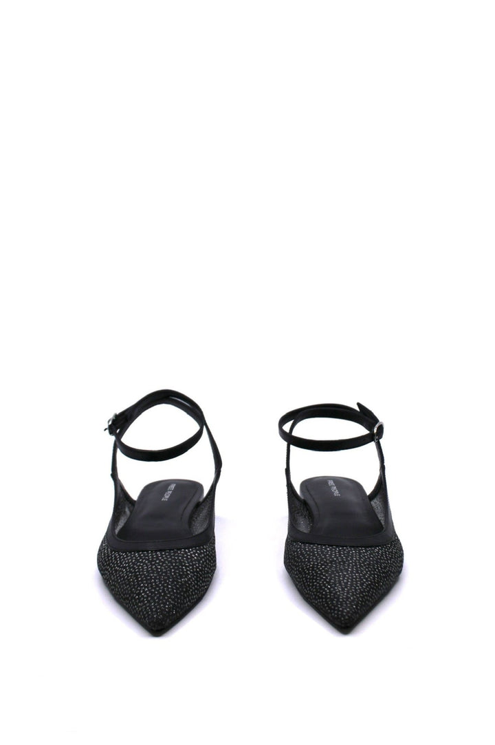 Free People Sheer Glitter Jules Flat Black