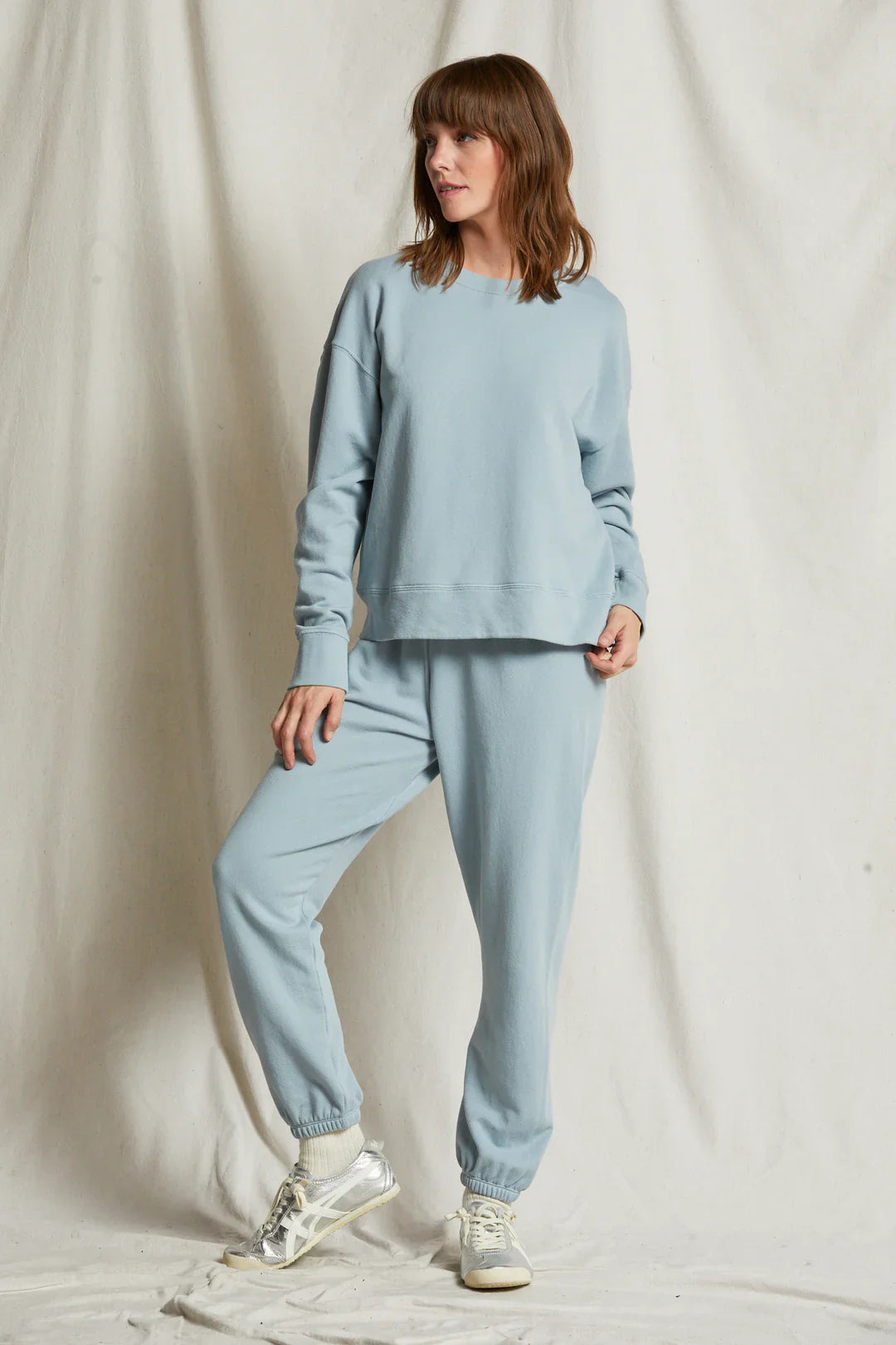 Perfectwhitetee Johnny Sweatpant in Mountain Blue - Dear Lucy