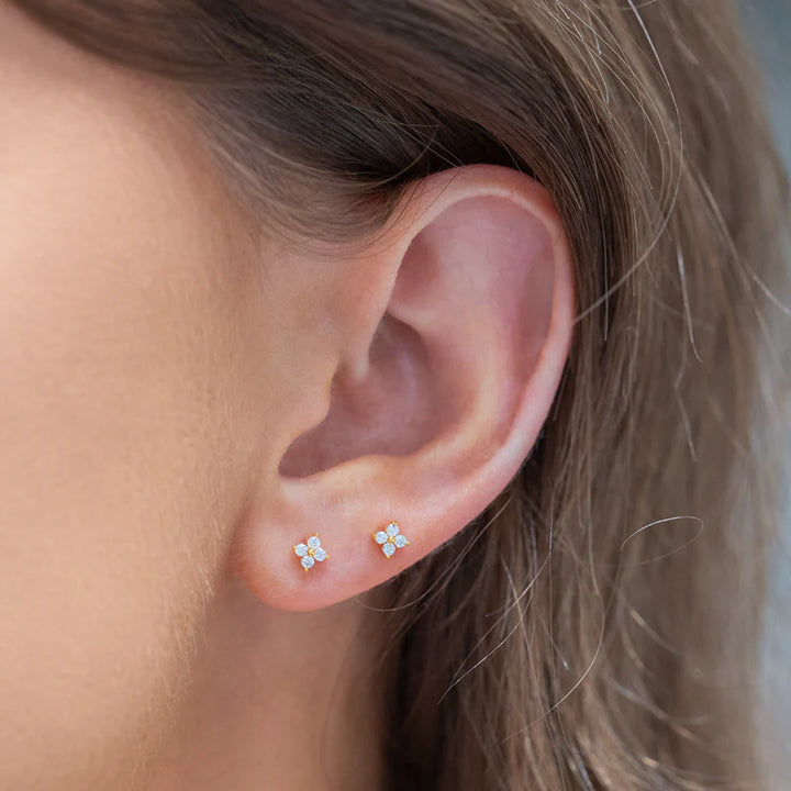 Girls Crew Teeny Tiny Clear Cluster Studs