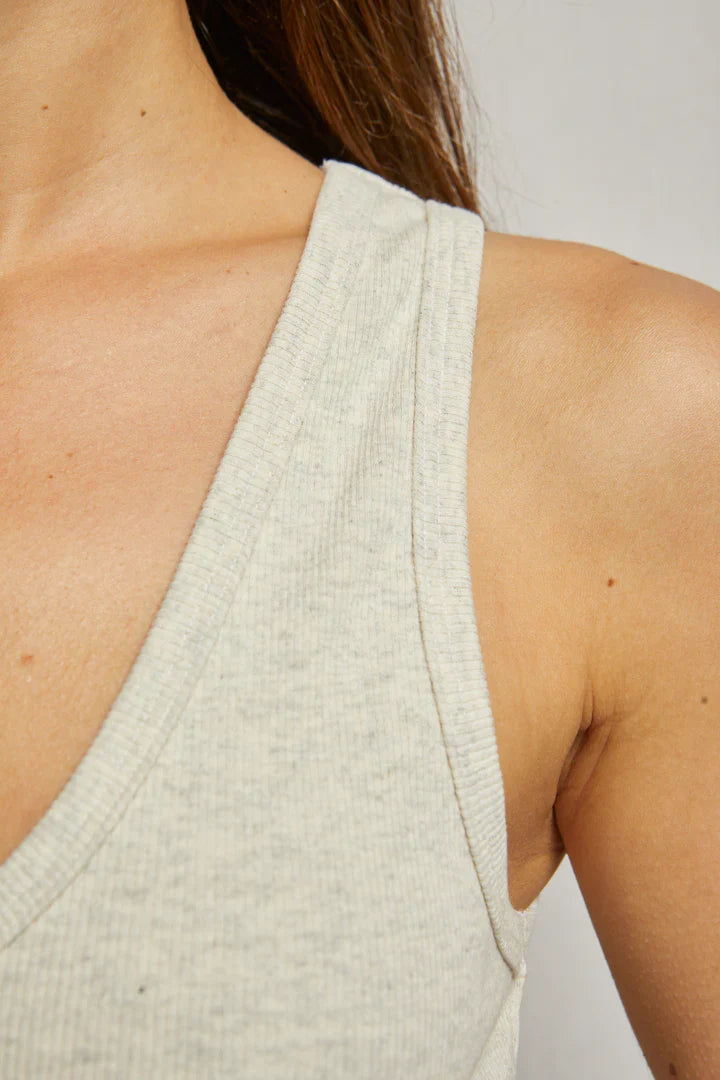 Perfectwhitetee Maria Tank in Oatmeal - Dear Lucy