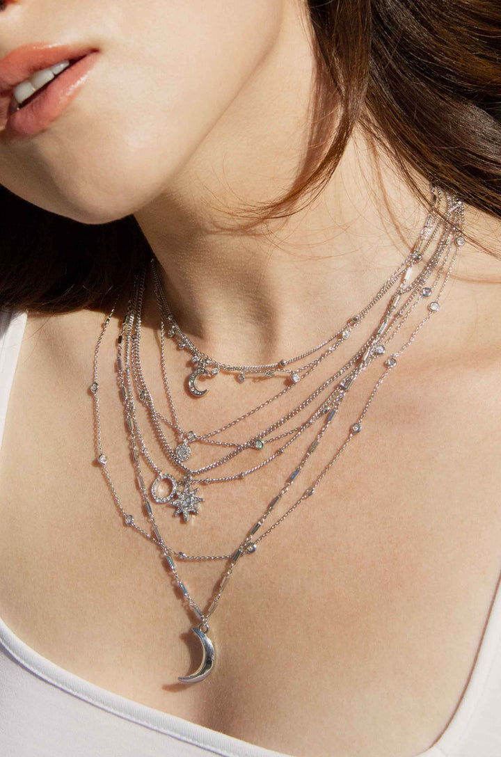 Monroe Crystal Strand Layered Necklace - Dear Lucy