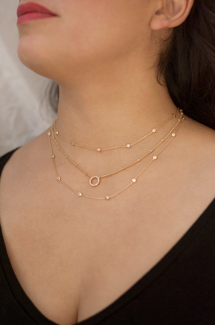 Monroe Crystal Strand Layered Necklace - Dear Lucy