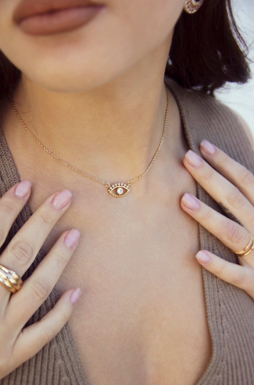All Knowing Eye Crystal Necklace - Dear Lucy