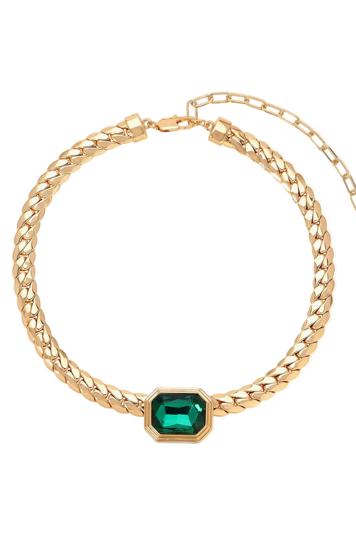 Emerald Deco Necklace - Dear Lucy