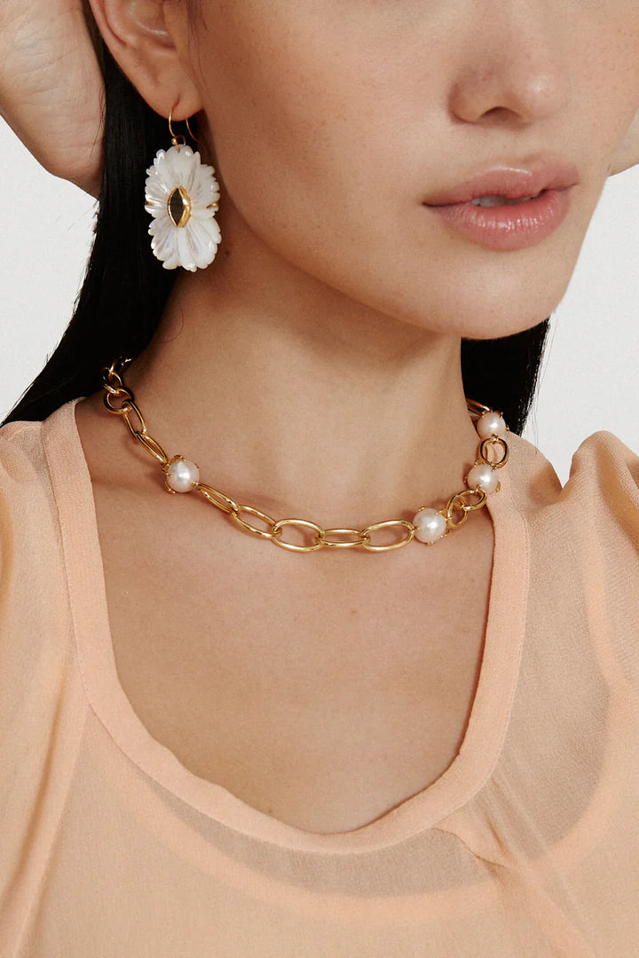 Chan Luu Lark Chain Necklace White Pearl - Dear Lucy