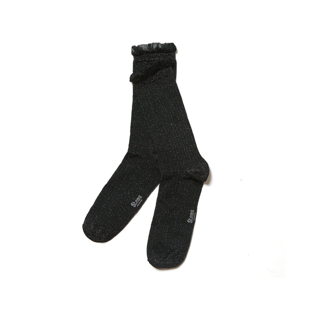 Stems Soft Ruffle Metallic Socks