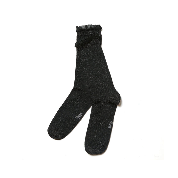 Stems Soft Ruffle Metallic Socks