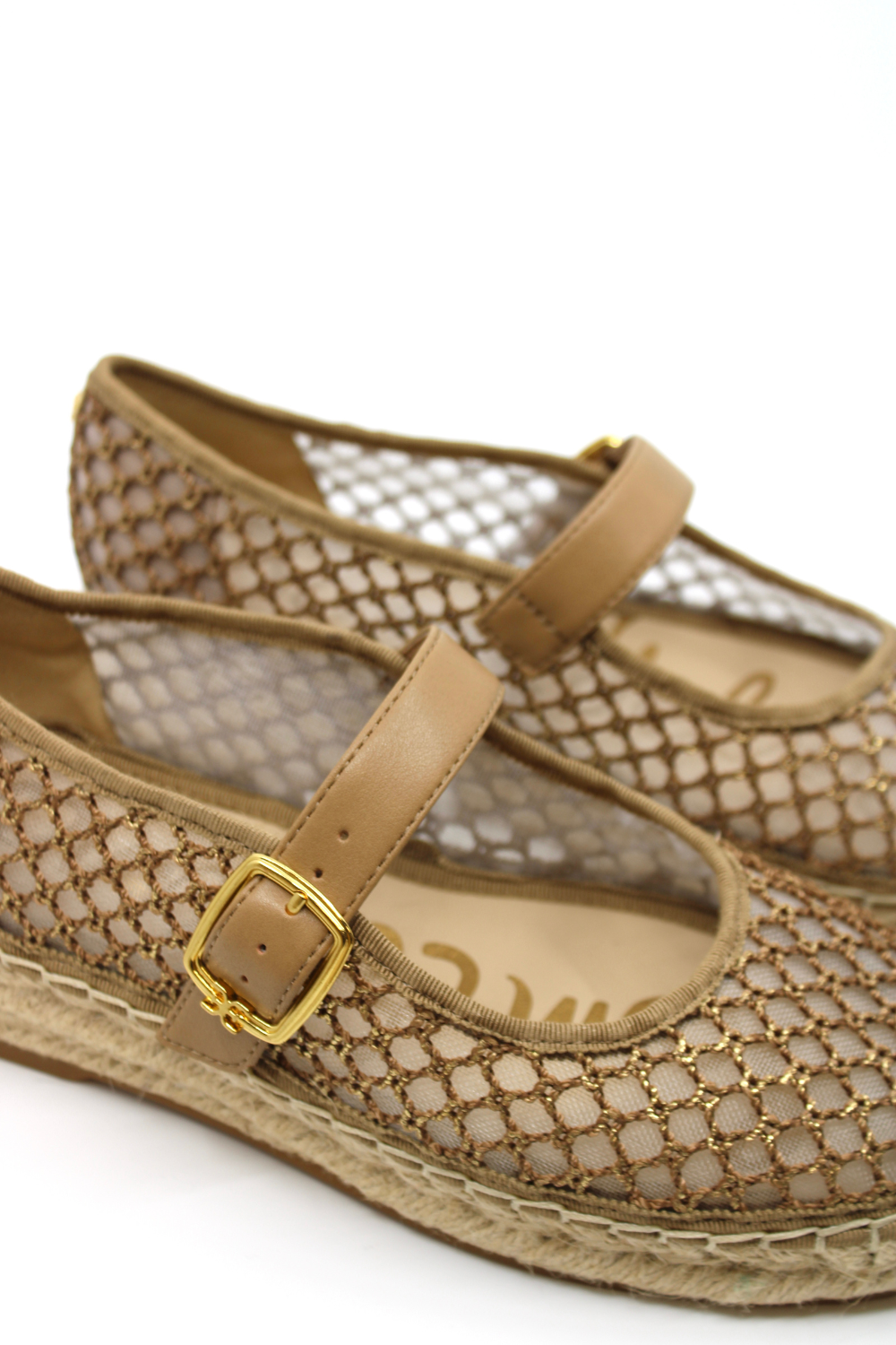 Sam Edelman Mackie Mesh in Brushed Gold/Cyprus Tan - Dear Lucy