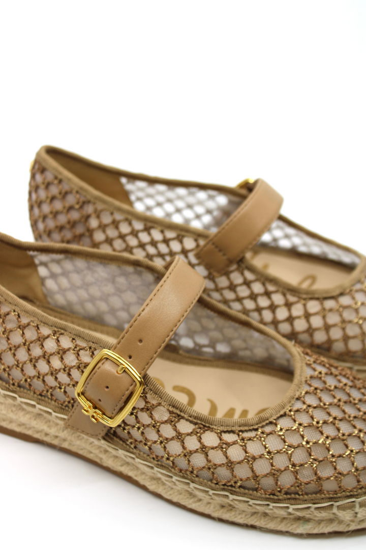 Sam Edelman Mackie Mesh in Brushed Gold/Cyprus Tan - Dear Lucy