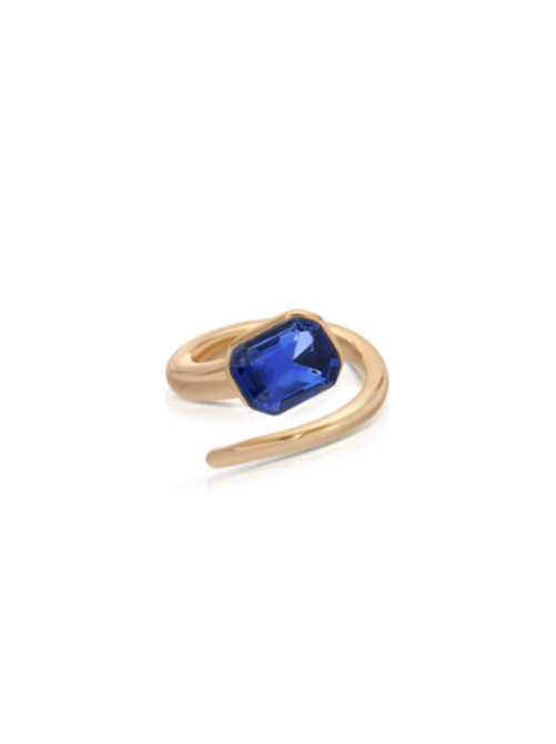 Emerald Deco Wrap Ring - Dear Lucy