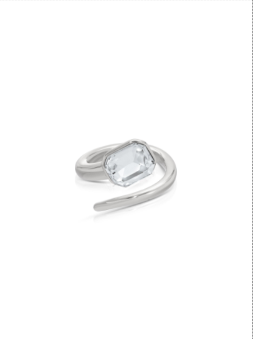 Emerald Deco Wrap Ring - Dear Lucy