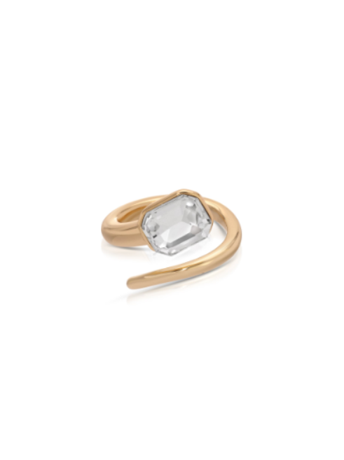 Emerald Deco Wrap Ring - Dear Lucy
