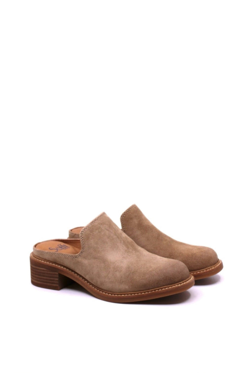 Sofft Trinity Barely Tan Suede Mule 