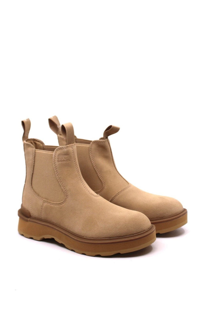 Sorel Hi-Line Chelsea Canoe/Ceramic - Dear Lucy Crafted with waterproof leather or suede and a lightweight sole, this classic chelsea boot silhouette provides both luxury and durability. The footbed ensures reliable comfort while offering a modern sense of adventure for all of your seasonal explorations.