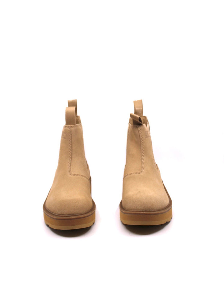 Sorel Hi-Line Chelsea Canoe/Ceramic - Dear Lucy Crafted with waterproof leather or suede and a lightweight sole, this classic chelsea boot silhouette provides both luxury and durability. The footbed ensures reliable comfort while offering a modern sense of adventure for all of your seasonal explorations.