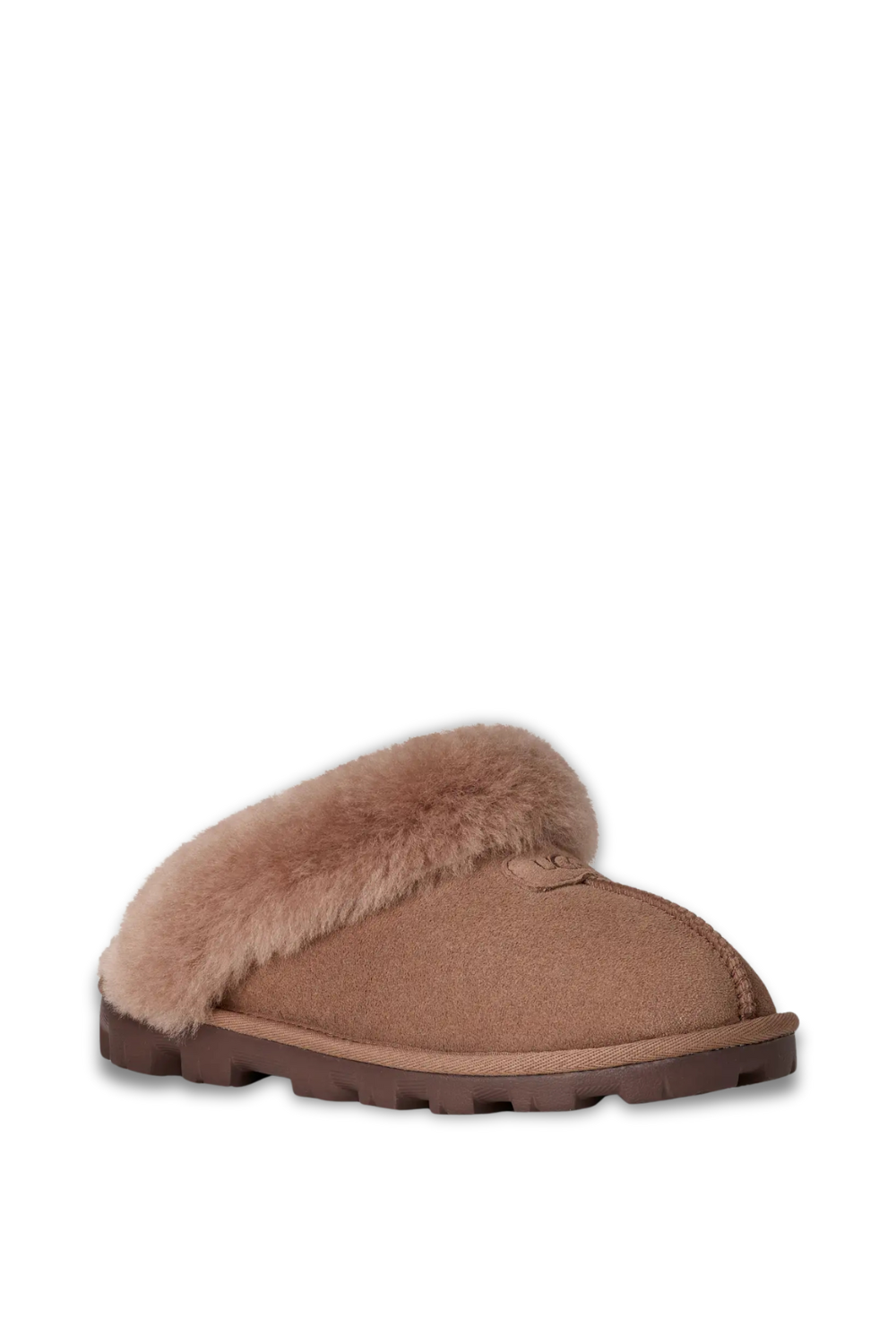 Brown slipper with fur trim from UGG