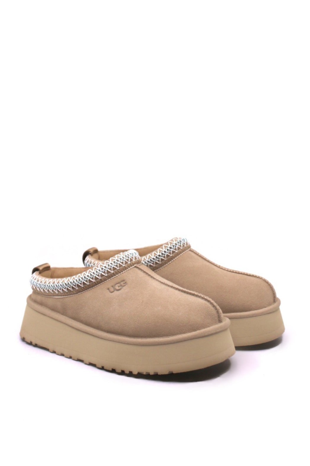 Beige slippers with a platform sole from UGG