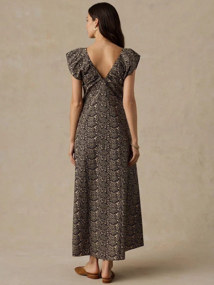 Faherty Coastal Poplin Wendi Dress – Night Bloom