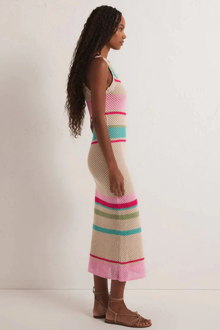 Z Supply Ibiza Stripe Sweater Dress Natural - Whim BTQ