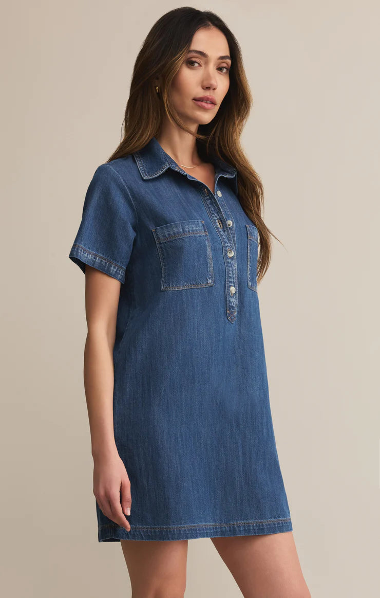 Z Supply Kellie Denim Mini Dress