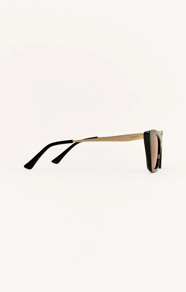 Z Supply Lookout Polished Black Brown Polarized