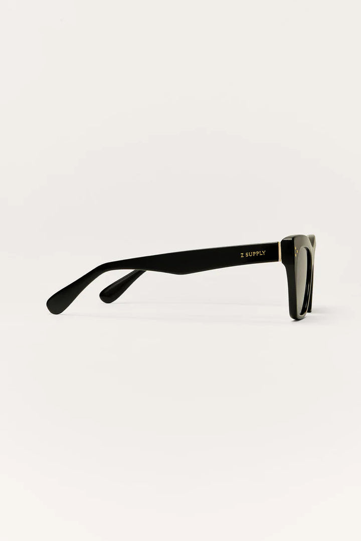 Z Supply Park Ave Polarized Sunglasses - Polished Black/Grey Polarized - Dear Lucy