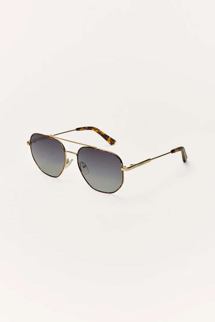 Z Supply Highway Polarized Sunglasses – Tortoise Gold Gradient
