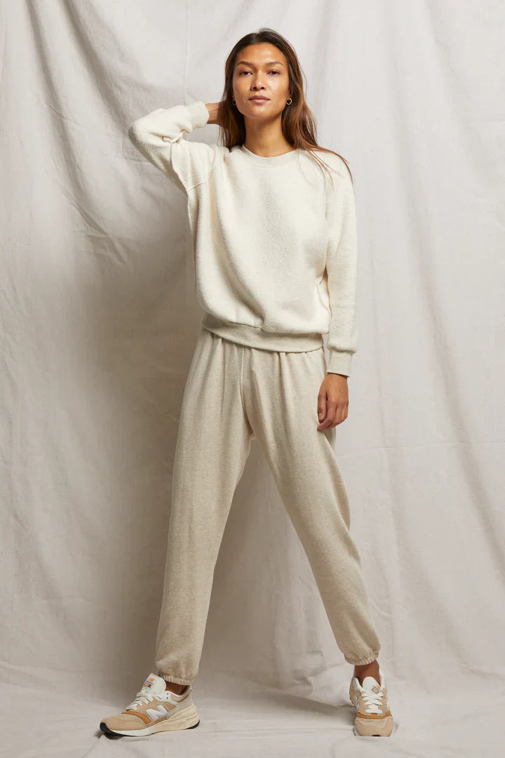 Perfectwhitetee Johnny Sweatpant in Oatmeal - Dear Lucy