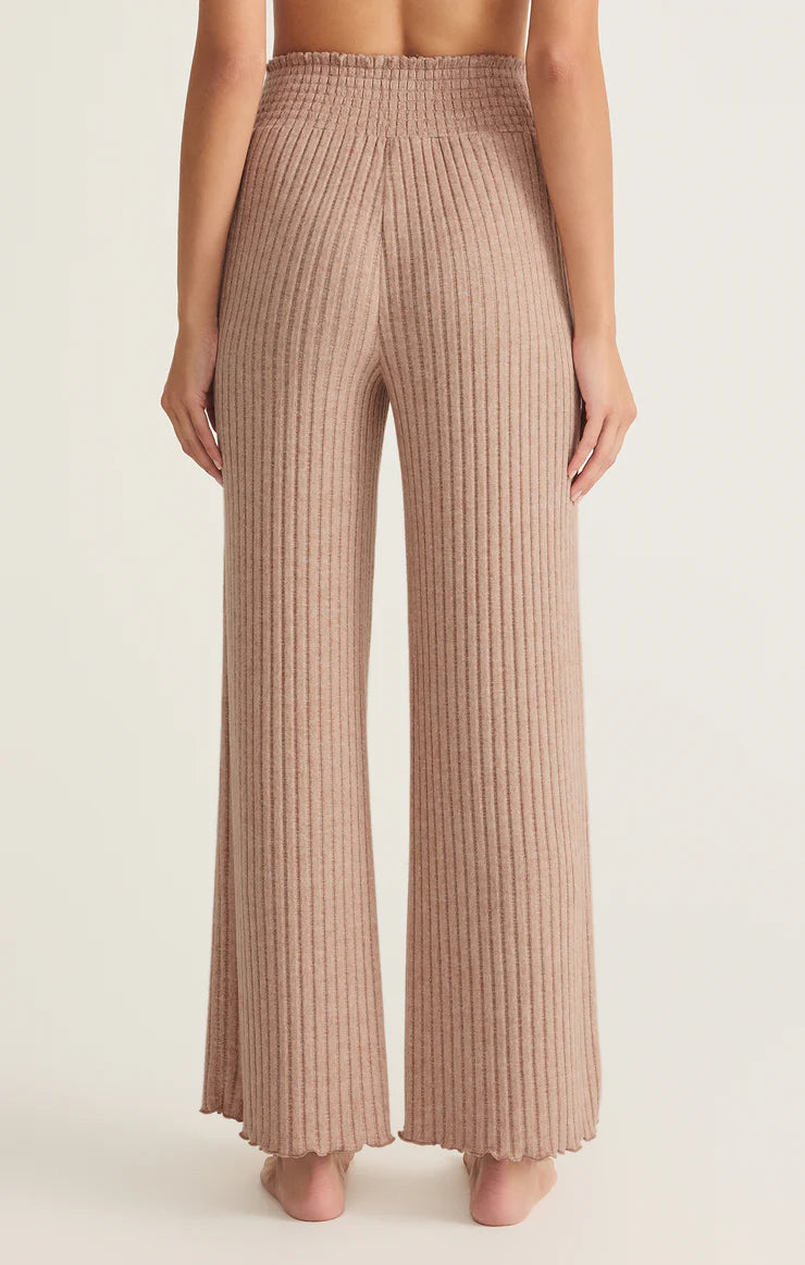 Z Supply Dawn Lux Rib Pant in Iced Coffee - Dear Lucy