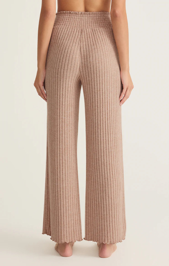 Z Supply Dawn Lux Rib Pant in Iced Coffee - Dear Lucy