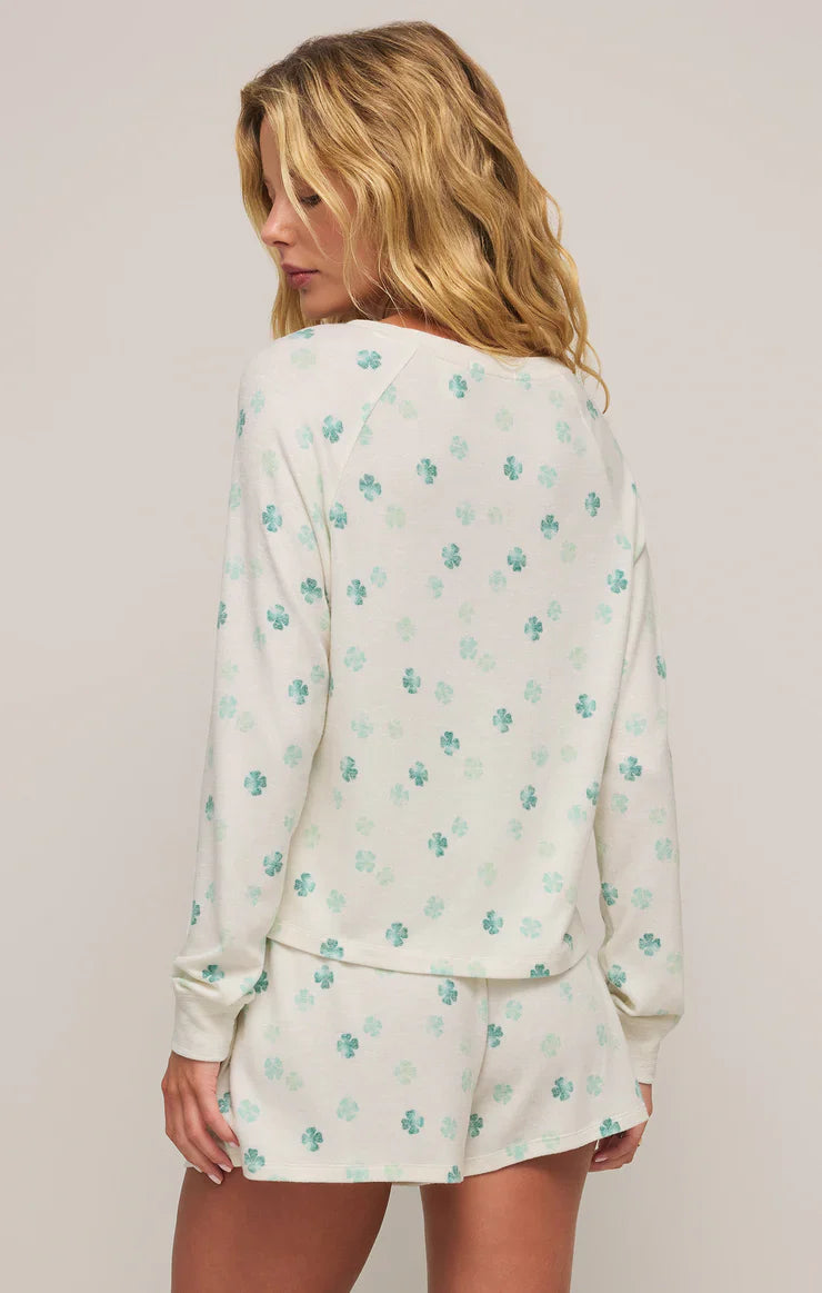 Z Supply Maggie Long Sleeve Clover tee - Dear Lucy