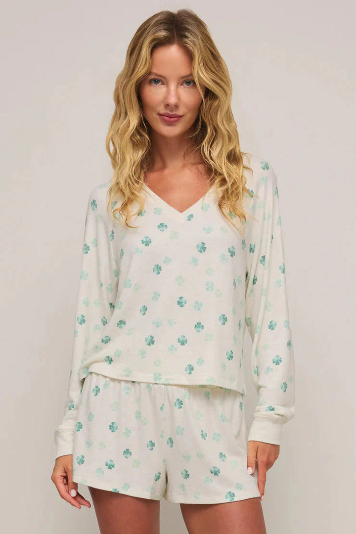 Z Supply Maggie Long Sleeve Clover tee - Dear Lucy