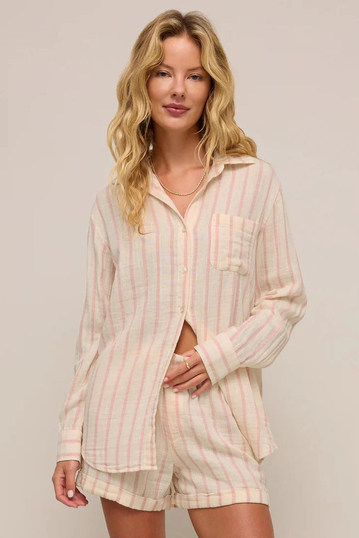 Z Supply Saturday Stripe Gauze Shirt - Dear Lucy