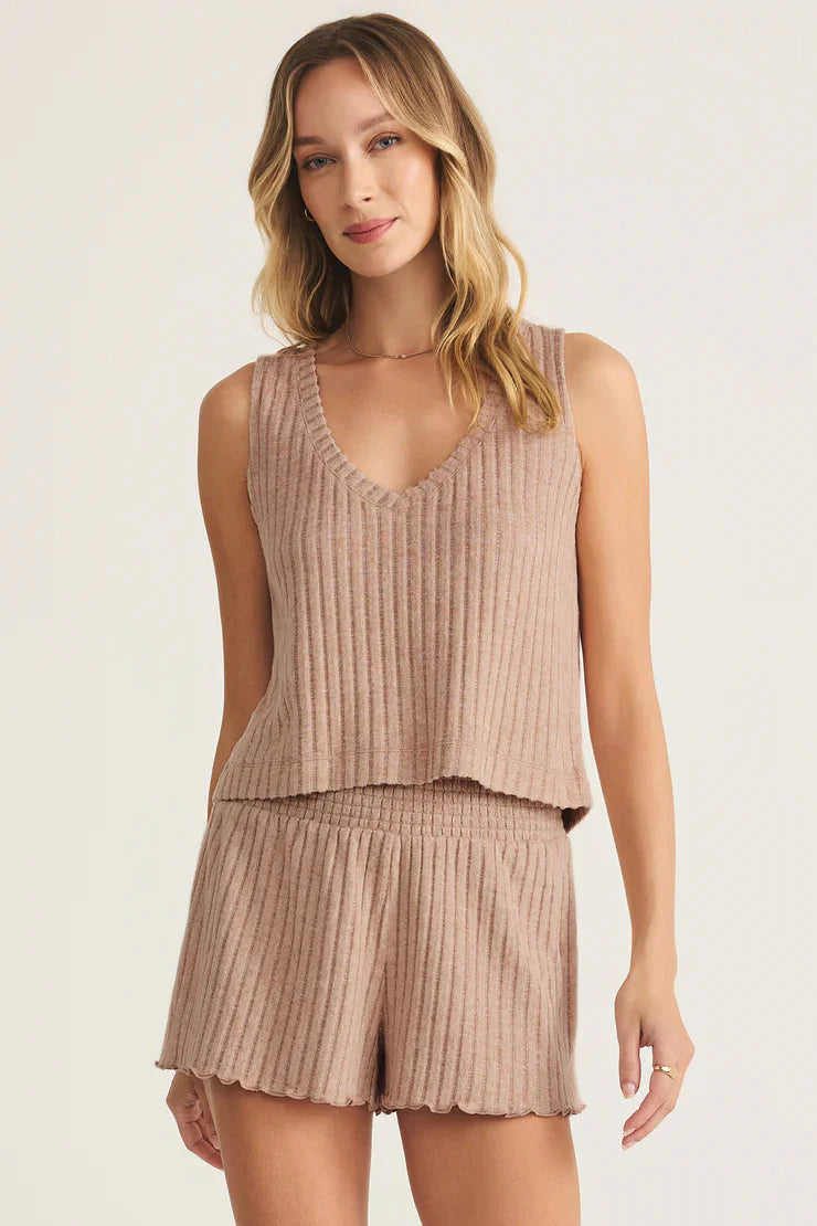 Z Supply Sloane V-Neck Silky Rib Tank - Dear Lucy