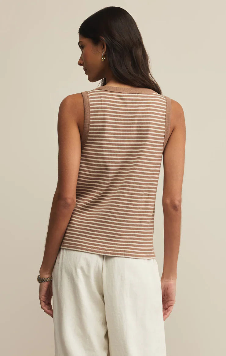 Z Supply Elin Stripe Rib Tank - Dear Lucy
