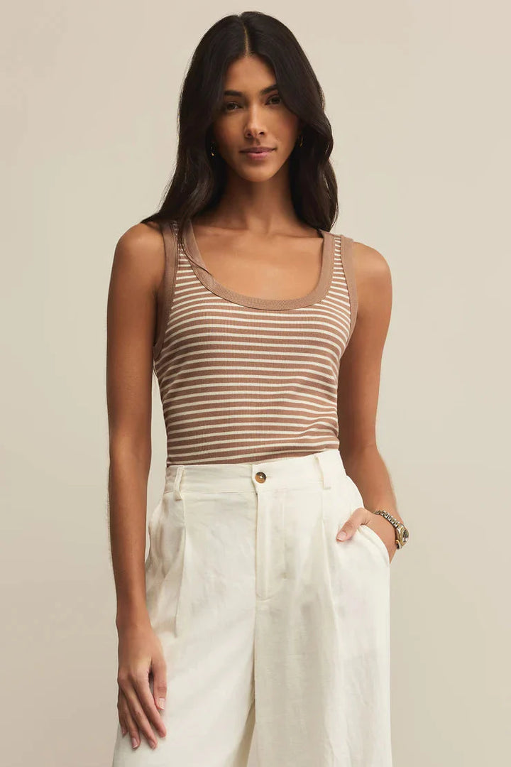 Z Supply Elin Stripe Rib Tank - Dear Lucy
