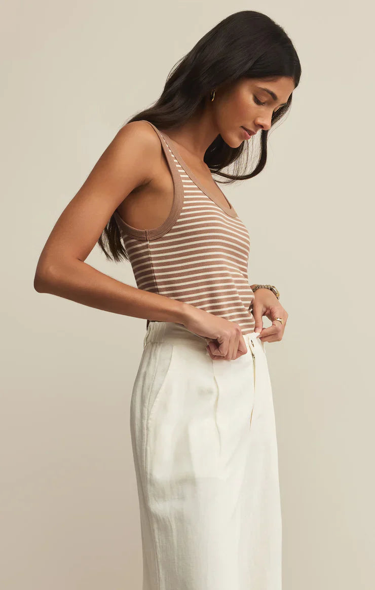 Z Supply Elin Stripe Rib Tank - Dear Lucy