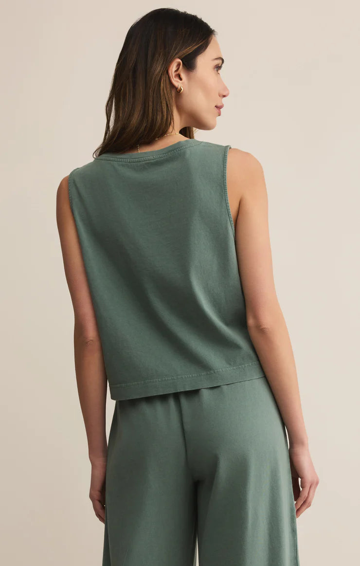 Z Supply Sloane V-Neck Top – Hunter Green