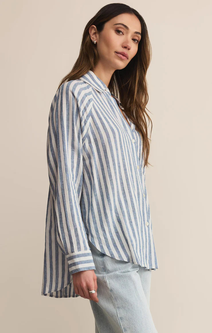 Z Supply The Perfect Linen Top – Boathouse - Dear Lucy