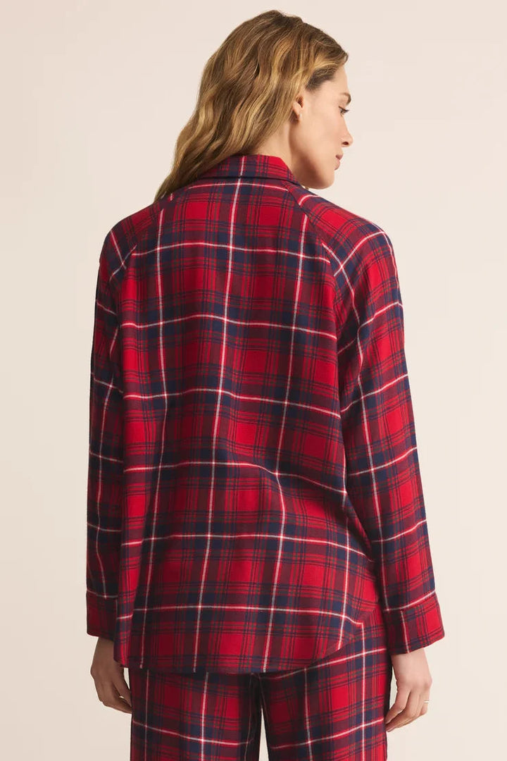 Z Supply River Plaid Button Up Red - Dear Lucy