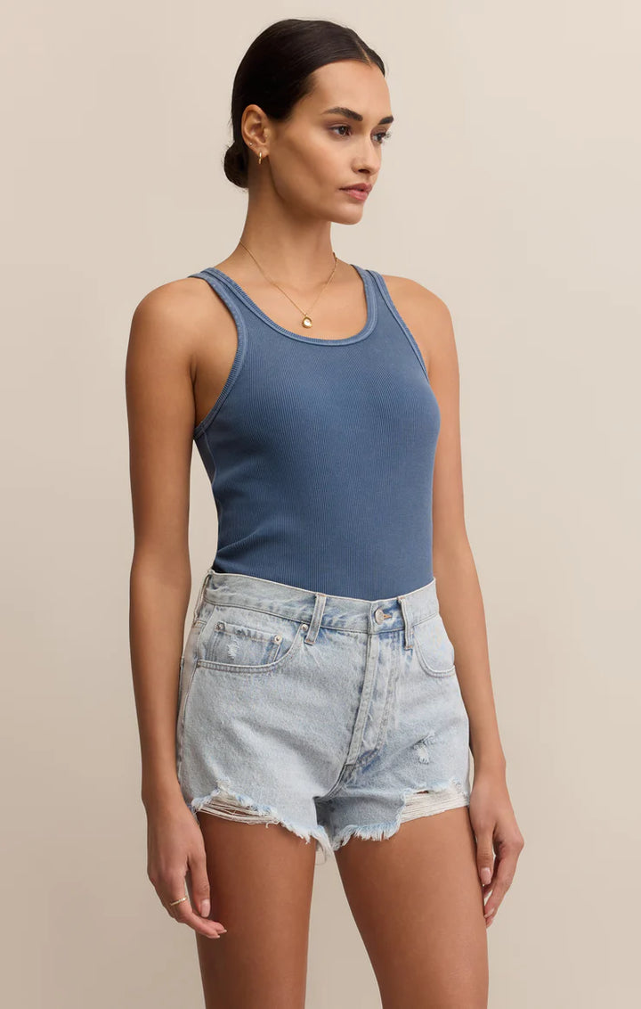 Z Supply Classic Scoop Tank – Vintage Indigo - Dear Lucy